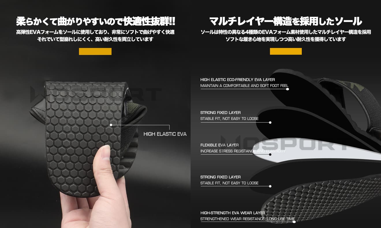 WoSporT タクティカルスタイル ビーチサンダル タン [サイズ：24.5cm / 25cm / 25.5cm / 26cm / 26.5cm / 27cm / 27.5cm]