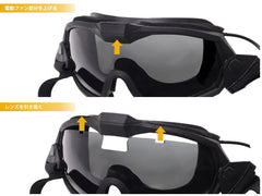 WoSporT タクティカル アンチフォグ ファンゴーグル [カラー：BK / TAN]