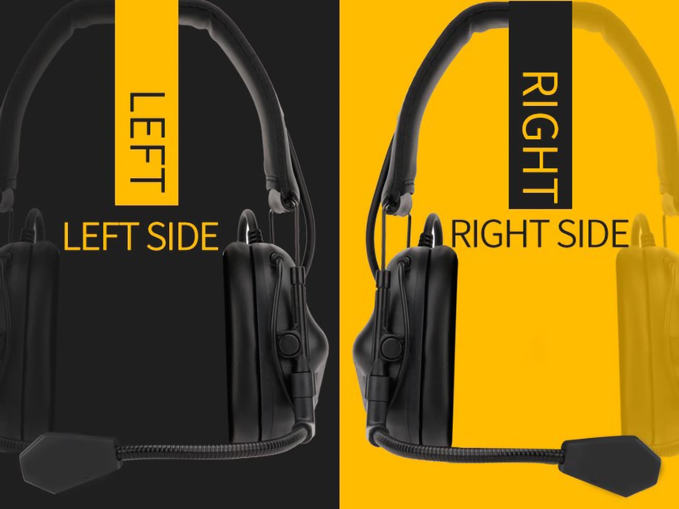 WoSporT Gen5 タクティカル ヘッドセット w /  サウンドピックアップ&ノイズリダクション [カラー：BK / TAN]