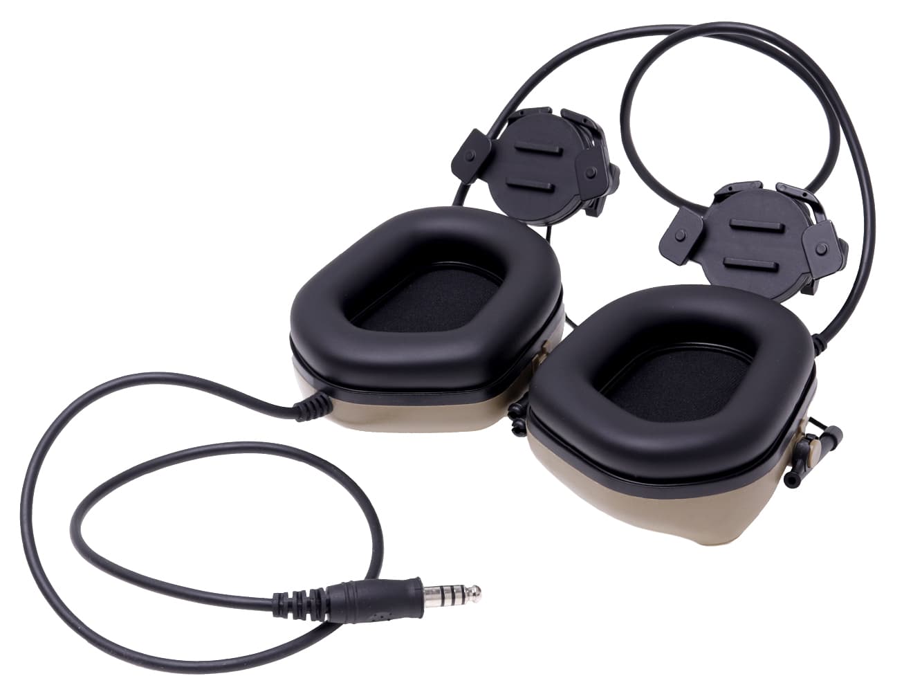 WoSporT Gen5 タクティカル ヘッドセット w /  サウンドピックアップ&ノイズリダクション for ヘルメット(ARC) [カラー：BK / TAN]