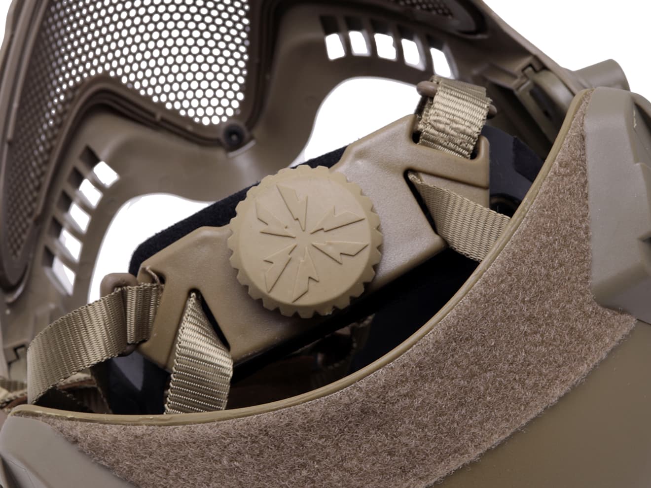 WoSporT FAST CARBONタイプ ヘルメット&パイロットマスク スチールメッシュVer M-SIZE [カラー：BK / TAN]