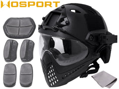 WoSporT FAST CARBONタイプ ヘルメット&パイロットマスク TPU Ver M-SIZE [カラー：BK / TAN]