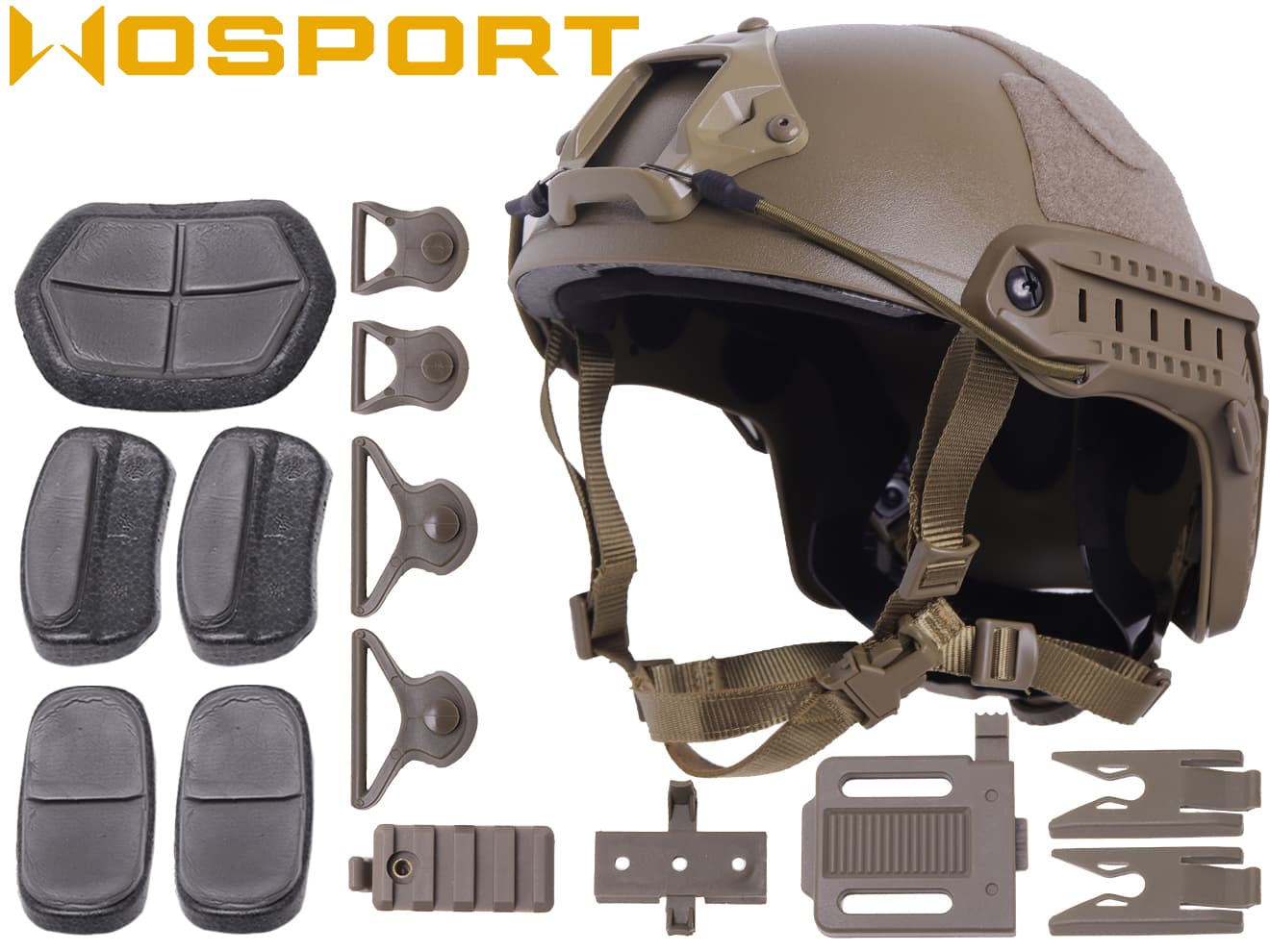 WoSporT FAST MHタイプ ヘルメット ハイグレードバージョン M-SIZE [カラー：BK / TAN]