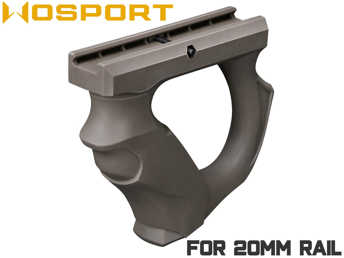 WoSporT エルゴノミック フォアグリップ 20mmレール [カラー：ブラック / タン]