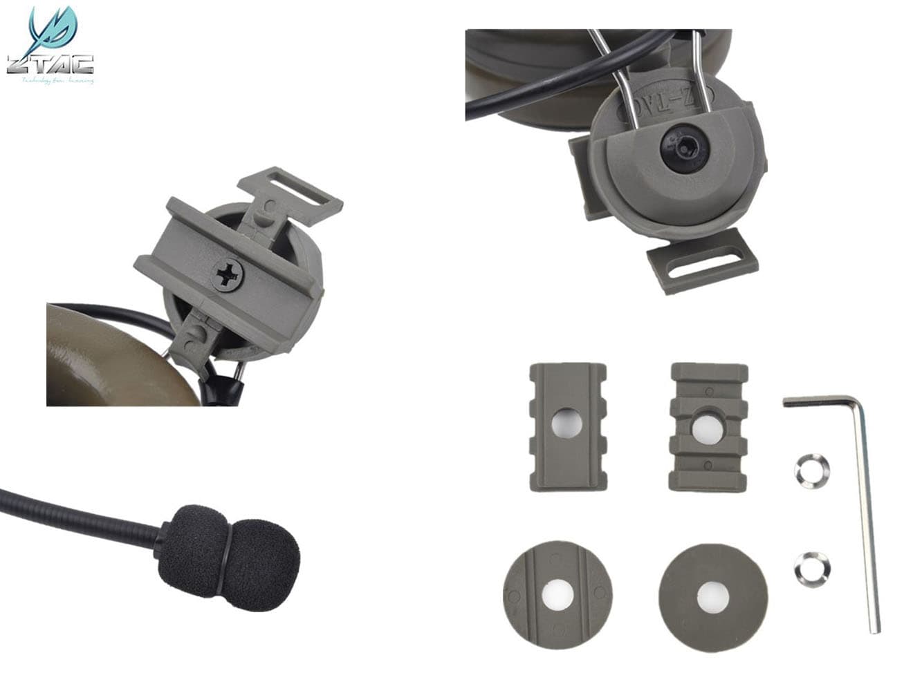 Z-TACTICAL CMTC II タクティカルヘッドセット for FASTヘルメット [カラー：BK / DE / FG]