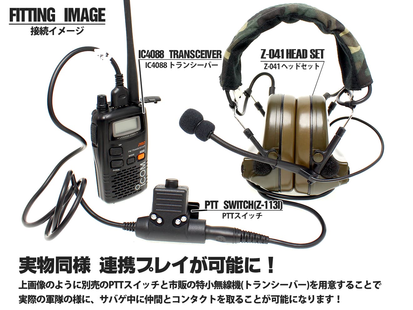 Z-TACTICAL CMTC II タクティカルヘッドセット for FASTヘルメット [カラー：BK / DE / FG]