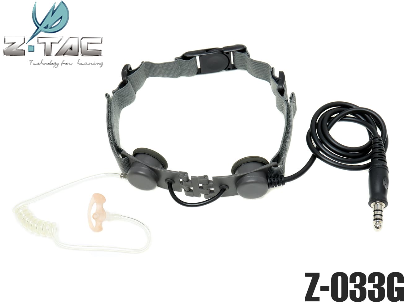 Z-TACTICAL タクティカルスロートマイク [カラー：BK / グレイ