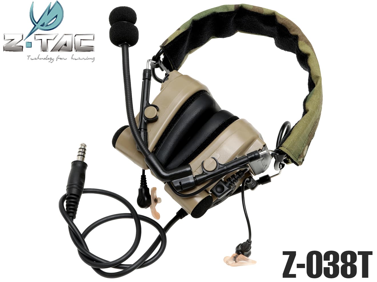 Z-TACTICAL Pt CMTC 4タイプ タクティカルヘッドセット [カラー：BK / TAN]