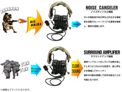 Z-TACTICAL Pt CMTC 4タイプ タクティカルヘッドセット [カラー：BK / TAN]