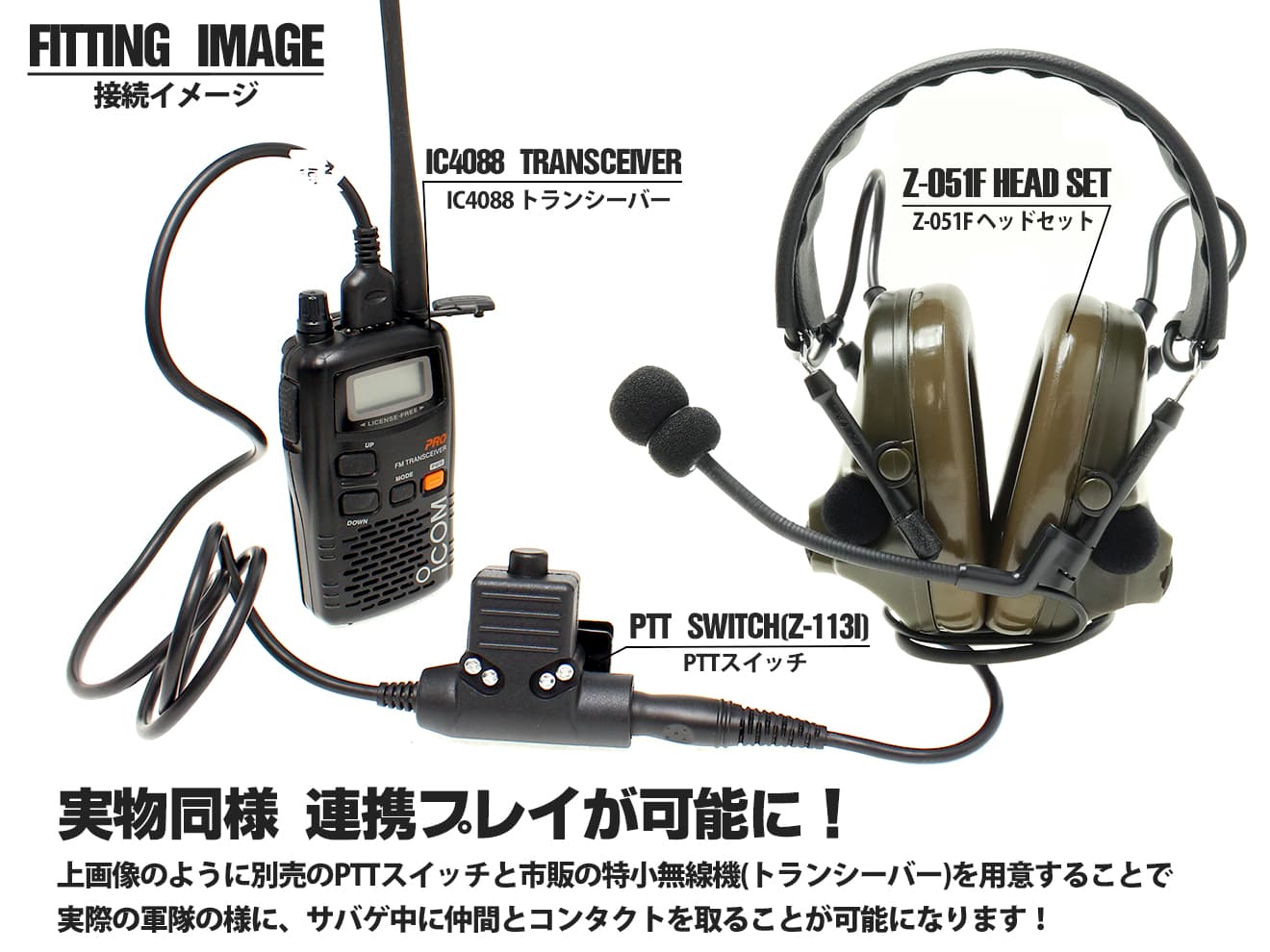 Z-TACTICAL CMTC III タクティカルヘッドセット FG Z-TACTICAL CMTC III タクティカルヘッドセット [カラー：BK / CB / DE