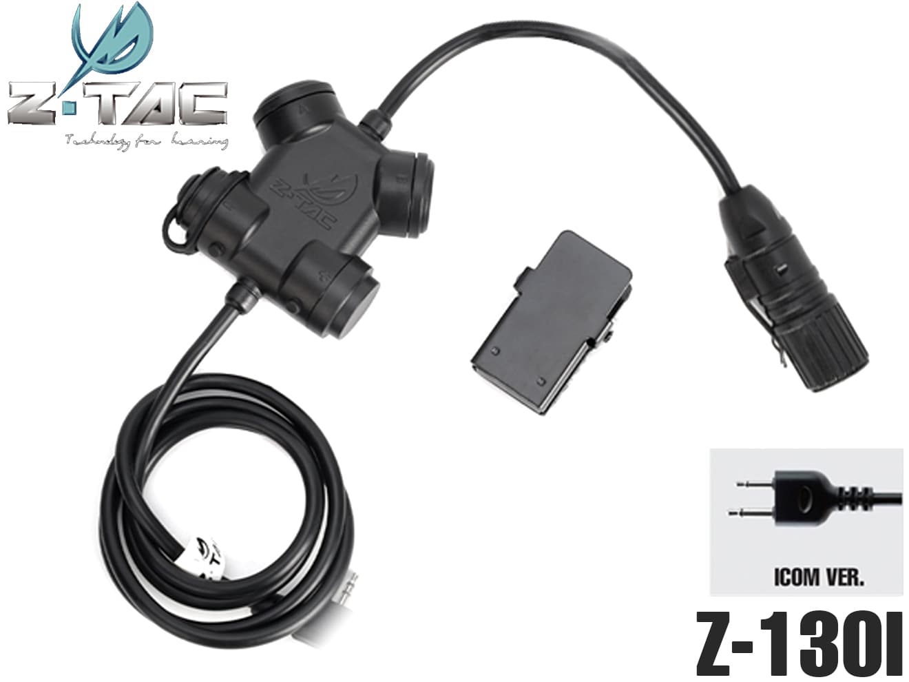 Z-TACTICAL CLARUSスタイル PTT スイッチ [適合：ICOM / KENWOOD]
