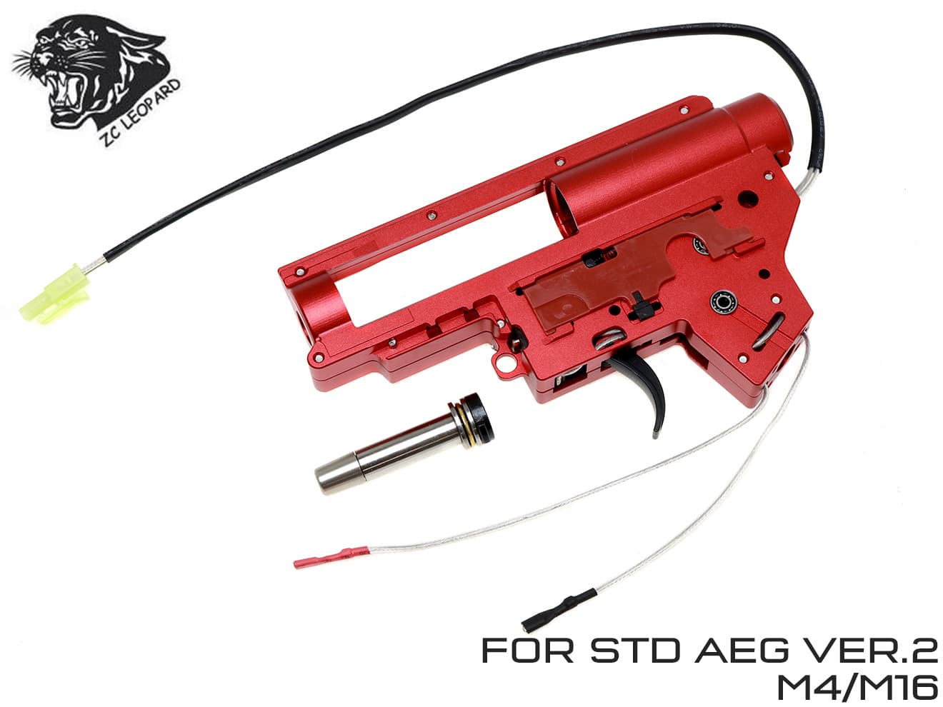 ZC LEOPARD V2 QD A7075 CNCメカボックスセット for AEG M4 [配線方法：前方配線 / 後方配線配線]