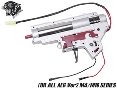 ZC LEOPARD V2 QD スタンダード メカボックスCOMP 8mm for AEG M4 [配線-スイッチ：前方-マイクロスイッチ / 前方-標準スイッチ / 後方-マイクロスイッチ / 後方-標準スイッチ / 後方-MosFET]