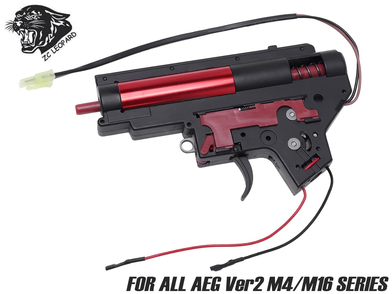 ZC LEOPARD V2 QD スタンダード メカボックスCOMP 8mm for AEG M4 [配線-スイッチ：前方-マイクロスイッチ / 前方-標準スイッチ / 後方-マイクロスイッチ / 後方-標準スイッチ / 後方-MosFET]