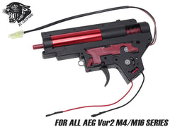 ZC LEOPARD V2 QD スタンダード メカボックスCOMP 8mm for AEG M4 [配線-スイッチ：前方-マイクロスイッチ / 前方-標準スイッチ / 後方-マイクロスイッチ / 後方-標準スイッチ / 後方-MosFET]