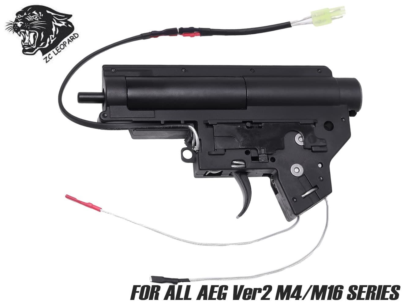 ZC LEOPARD V2 QD スタンダード メカボックスCOMP 8mm for AEG M4 [配線-スイッチ：前方-マイクロスイッチ / 前方-標準スイッチ / 後方-マイクロスイッチ / 後方-標準スイッチ / 後方-MosFET]
