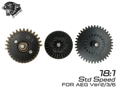 ZC LEOPARD AEG スチールCNCギアセット [ギア比：13:1(ハイスピード) / 16:1(ハイスピード) / 18:1(スタンダード) / 32:1(ハイトルク)]