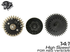 ZC LEOPARD AEG インテグレート スチールCNCギアセット [ギア比：13:1(ハイスピード) / 14:1(ハイスピード) / 16:1(ハイスピード) / 18:1(スタンダード) / 32:1(ハイトルク)]