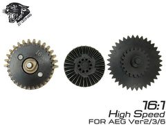 ZC LEOPARD AEG インテグレート スチールCNCギアセット [ギア比：13:1(ハイスピード) / 14:1(ハイスピード) / 16:1(ハイスピード) / 18:1(スタンダード) / 32:1(ハイトルク)]