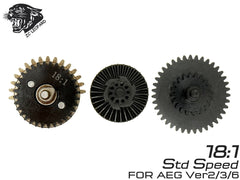 ZC LEOPARD AEG インテグレート スチールCNCギアセット [ギア比：13:1(ハイスピード) / 14:1(ハイスピード) / 16:1(ハイスピード) / 18:1(スタンダード) / 32:1(ハイトルク)]