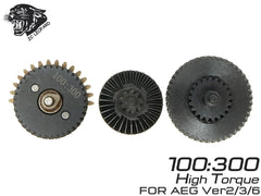 ZC LEOPARD AEG インテグレート ヘリカルスチールCNCギアセット [100：200(23 ： 1) / 100：300(32 ： 1)]