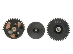 ZC LEOPARD AEG スチールCNC ベアリングギアセット [ギア比：13:1(ハイスピード) / 14:1(ハイスピード)]