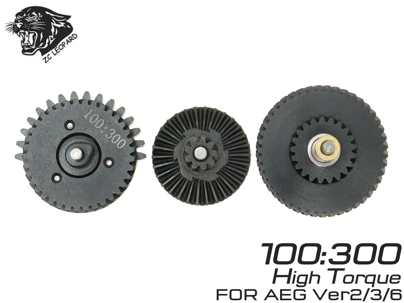 ZC LEOPARD AEG スチールCNC ベアリングギアセット [100：200(23 ： 1) / 100：300(32 ： 1)]