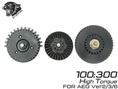 ZC LEOPARD AEG スチールCNC ベアリングギアセット [100：200(23 ： 1) / 100：300(32 ： 1)]