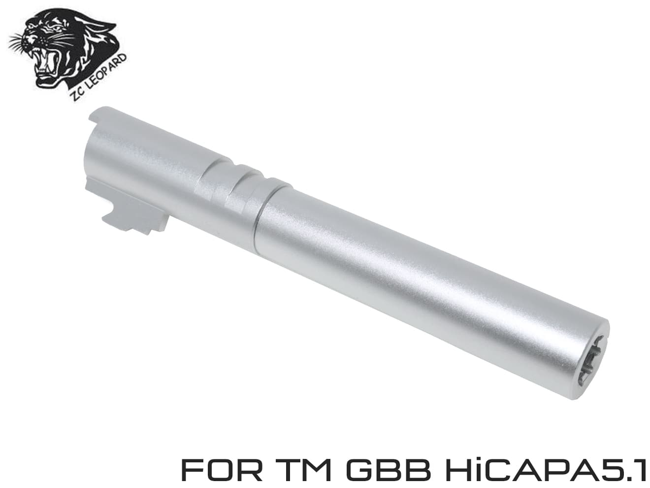 ZC LEOPARD アルミCNC スレッドアウターバレル TM Hi-CAPA 5.1 [カラー：ブラック / シルバー]