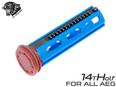 ZC LEOPARD AEG アルミニウム 強化ピストン 14T + ナイロンファイバーピストンヘッド w/ベアリング [CNC フル / CNC ハーフ / MIM フル / MIM ハーフ]