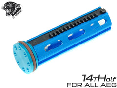 ZC LEOPARD AEG アルミニウム 強化ピストン 14T + アルミCNC ピストンヘッド w/ベアリング [CNC フル / CNC ハーフ / MIM フル / MIM ハーフ]