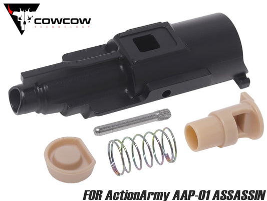 COWCOW TECHNOLOGY A7075 CNC 強化ローディングノズルフルセット for ActionArmy AAP-01 [カラー：BK / SV]