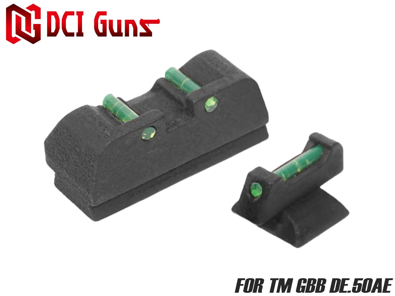 DCI Guns 集光サイト iM 前後セット [対応：TM GLOCK系 / AEG G18C / Hi-CAPA D.O.R / Hi-CAPA 5.1 / Hi-CAPA E / Hi-CAPA 4.3 / DE.50AE / M&P9L / M&P9 / Carbon8 M45CQP]