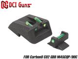 DCI Guns 集光サイト iM 前後セット [対応：TM GLOCK系 / AEG G18C / Hi-CAPA D.O.R / Hi-CAPA 5.1 / Hi-CAPA E / Hi-CAPA 4.3 / DE.50AE / M&P9L / M&P9 / Carbon8 M45CQP]