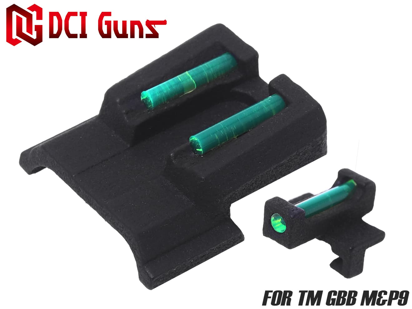DCI Guns 集光サイト iM 前後セット [対応：TM GLOCK系 / AEG G18C / Hi-CAPA D.O.R / Hi-CAPA 5.1 / Hi-CAPA E / Hi-CAPA 4.3 / DE.50AE / M&P9L / M&P9 / Carbon8 M45CQP]