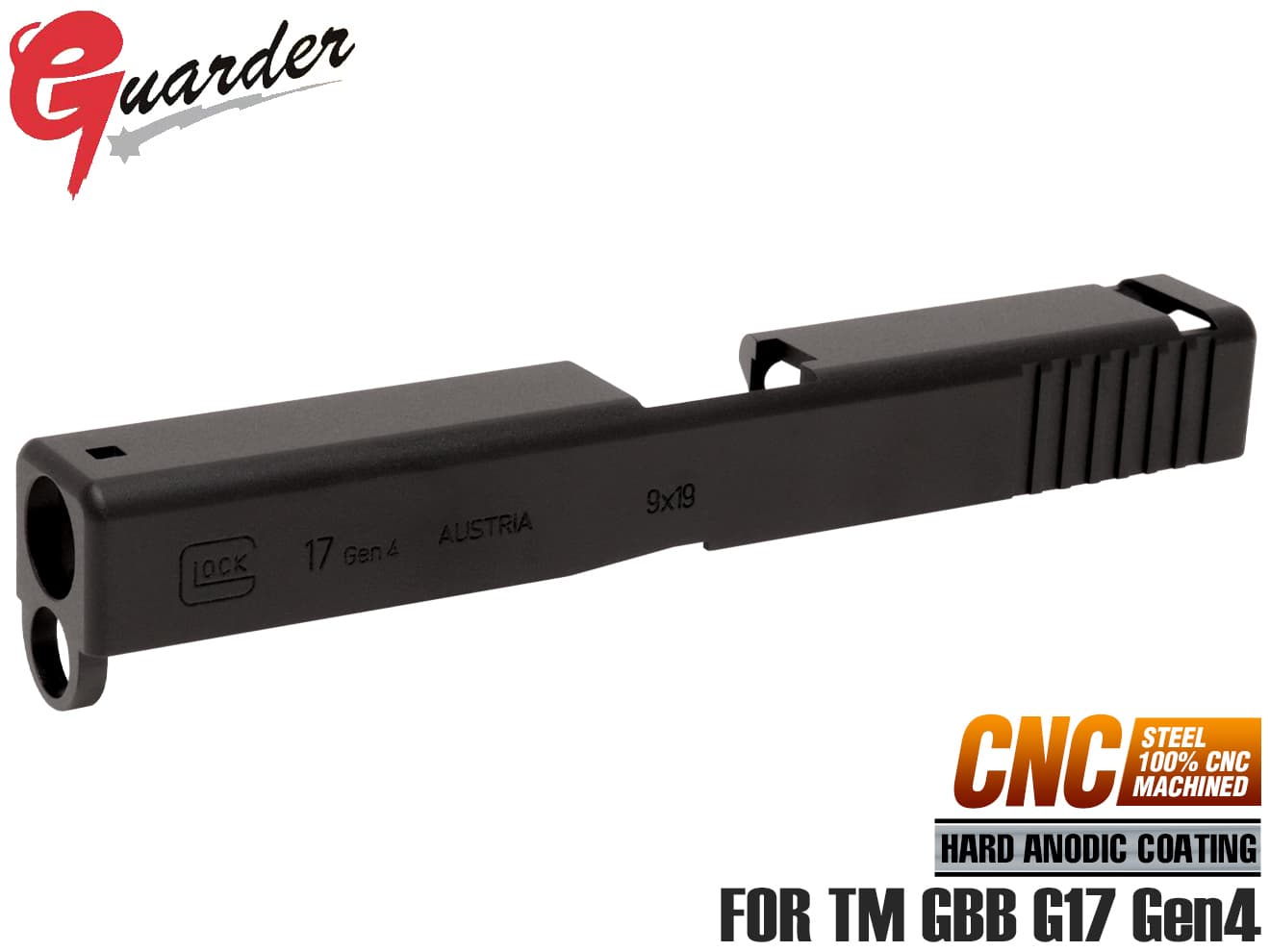 GUARDER G17 Gen4 9mm アルミCNC スライド for マルイ G17 Gen4 [カラー：BK / FDE / SV]