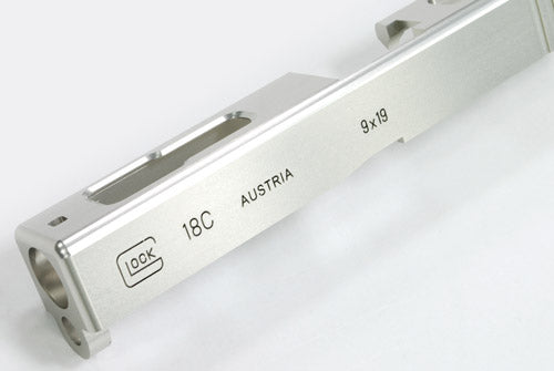 GUARDER A7075CNC アルミ削り出しスライド 東京マルイ GLOCK G18C用 [ブラック/シルバー]【レターパック可】