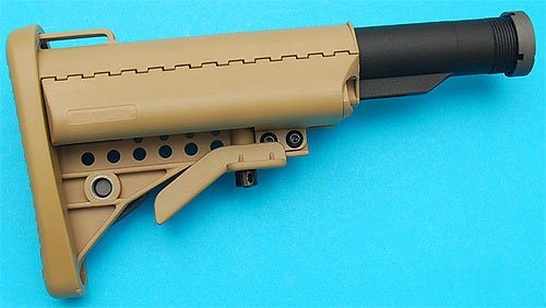 G&P AEG Mod バットストック CNC 5ポジションバッファチューブ付 東京マルイ スタンダード電動 M4 M16シリーズ対応 [ブラック / サンド]