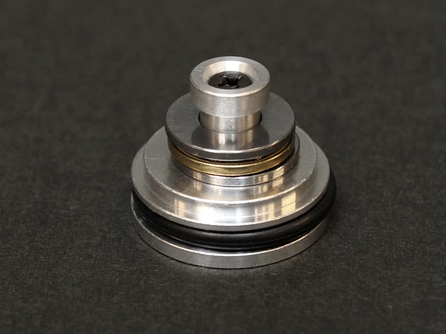 DEEP FIRE アルミ ピストンヘッド [仕様：Oリング  / スーパーOリング][ベアリング：あり / なし]