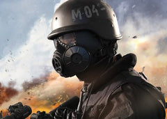 FMA M04 style ファン搭載ガスマスク [カラー：BK / OD / TAN]