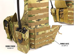 MILITARY BASE ヘビーデューティ タクティカルプレートキャリア [カラー：BK / LMC / OD / ACU]