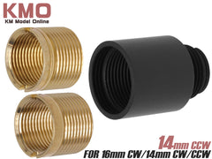 KM企画 汎用M14ネジ 正逆対応 変換アダプター / M16正ネジアダプター [変換アダプター：正ネジ / 逆ネジ]