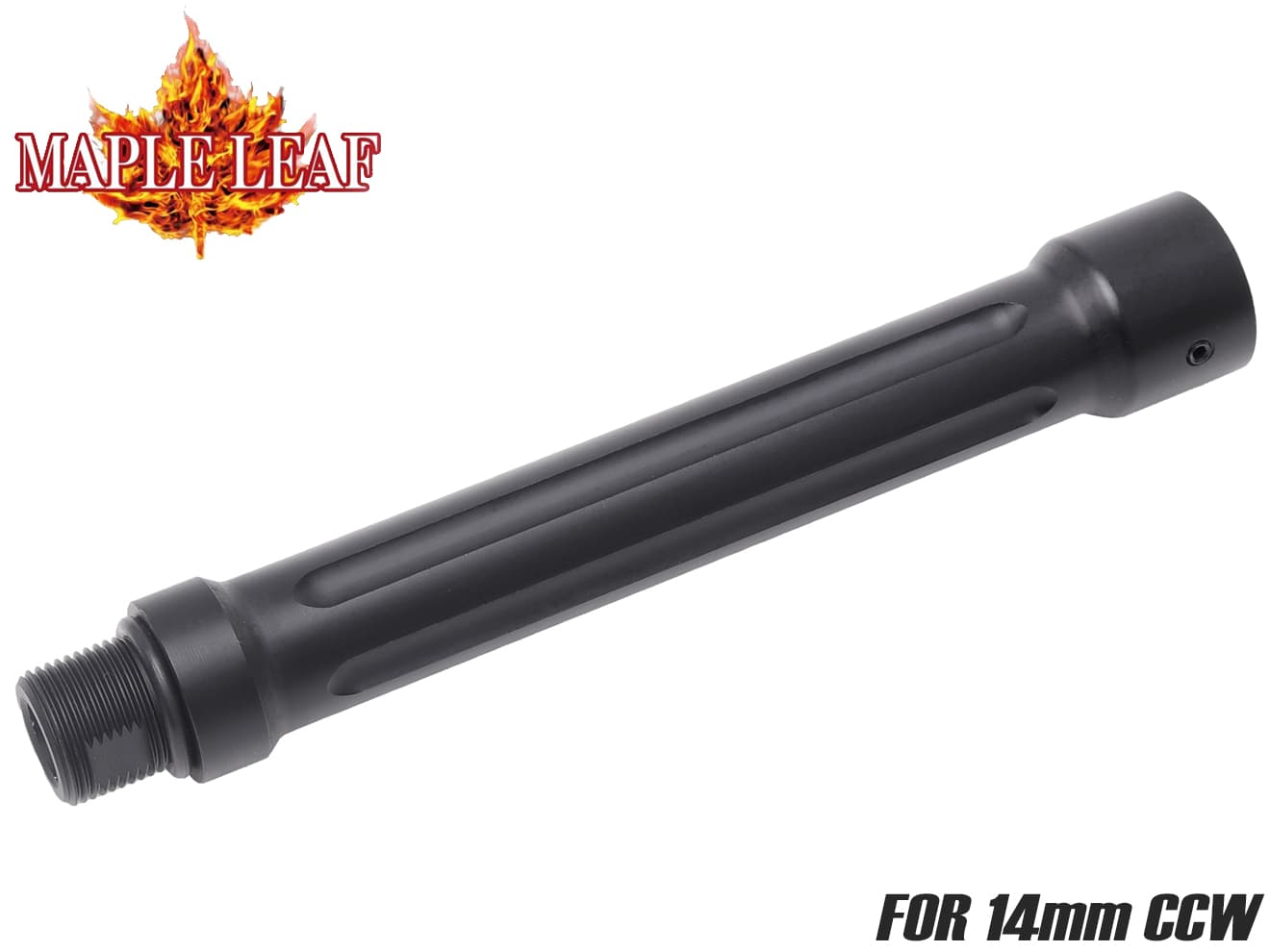 Maple Leaf アルミCNC アウターバレル エクステンション 14mm逆ネジ [長さ：2インチ / 3.9インチ / 5.1インチ]