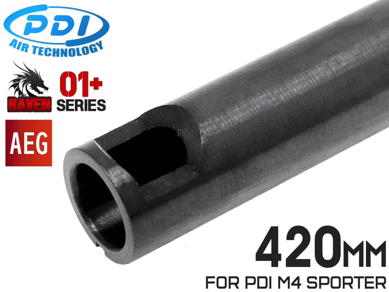 PDI RAVENシリーズ 01+ AEG 精密インナーバレル(6.01±0.007) [長さ：229mm / 247mm / 275mm / 285mm / 303mm / 375mm / 420mm / 430mm / 450mm / 455mm / 469mm / 487mm / 495mm / 520mm]