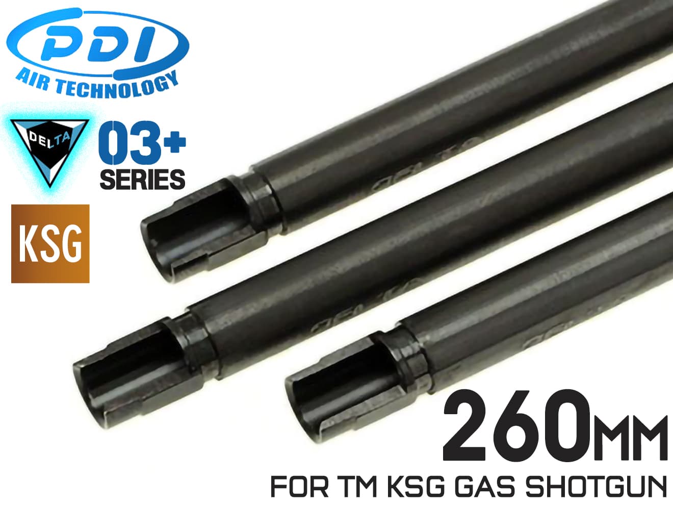 PDI DELTAシリーズ 03+ KSG専用 精密インナーバレル(6.03±0.007) 260mm [セット内容：1本 / 3本]