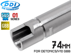 PDI 01シリーズ GBB 超精密 ステンレスインナーバレル(6.01±0.002) [長さ：74mm / 75mm / 87mm / 95mm / 97mm / 100mm / 102mm / 108mm / 113mm / 118mm / 129mm / 133mm / 138mm / 163mm / 250mm]