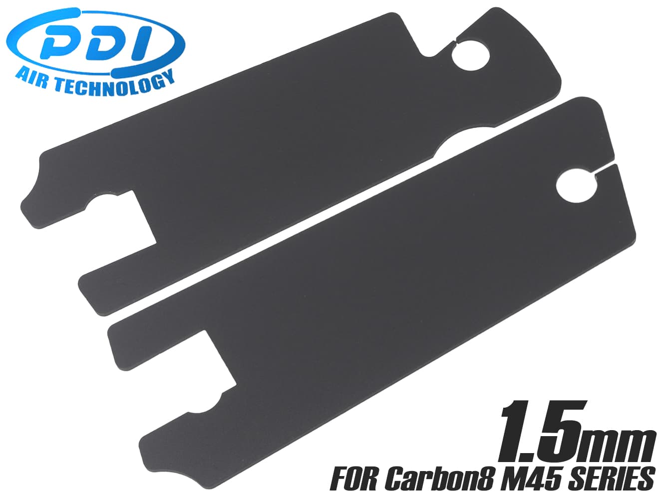 PDI Carbon8 M45 グリップスペーサー [厚み・カラー：1mm・BK / 1.5mm・BK / 1mm・SV]