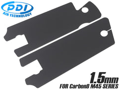 PDI Carbon8 M45 グリップスペーサー [厚み・カラー：1mm・BK / 1.5mm・BK / 1mm・SV]