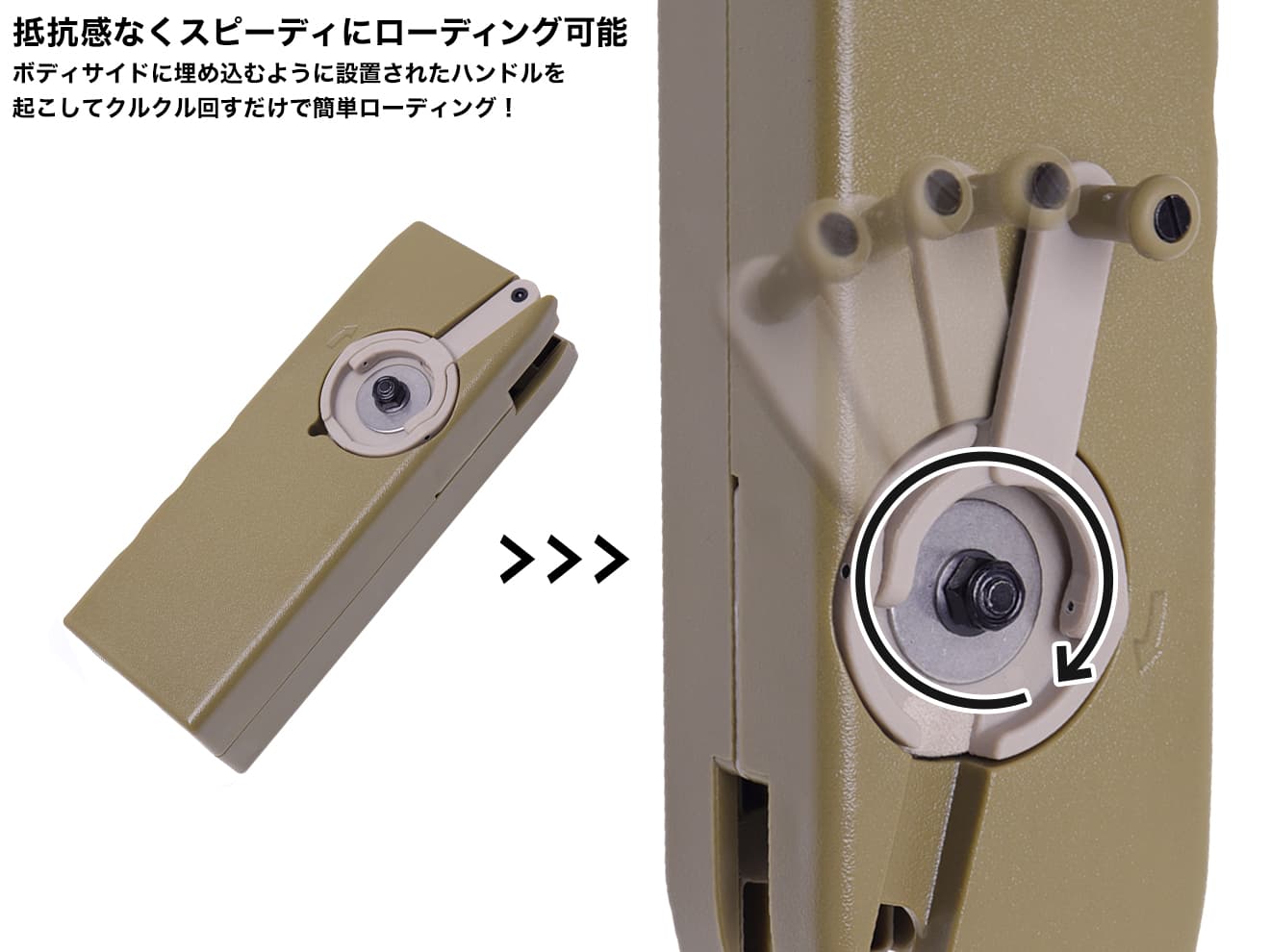 PTS ODIN M12 サイドワインダー スピードローダー 1600Rds [カラー：ブラック / OD / コヨーテ]