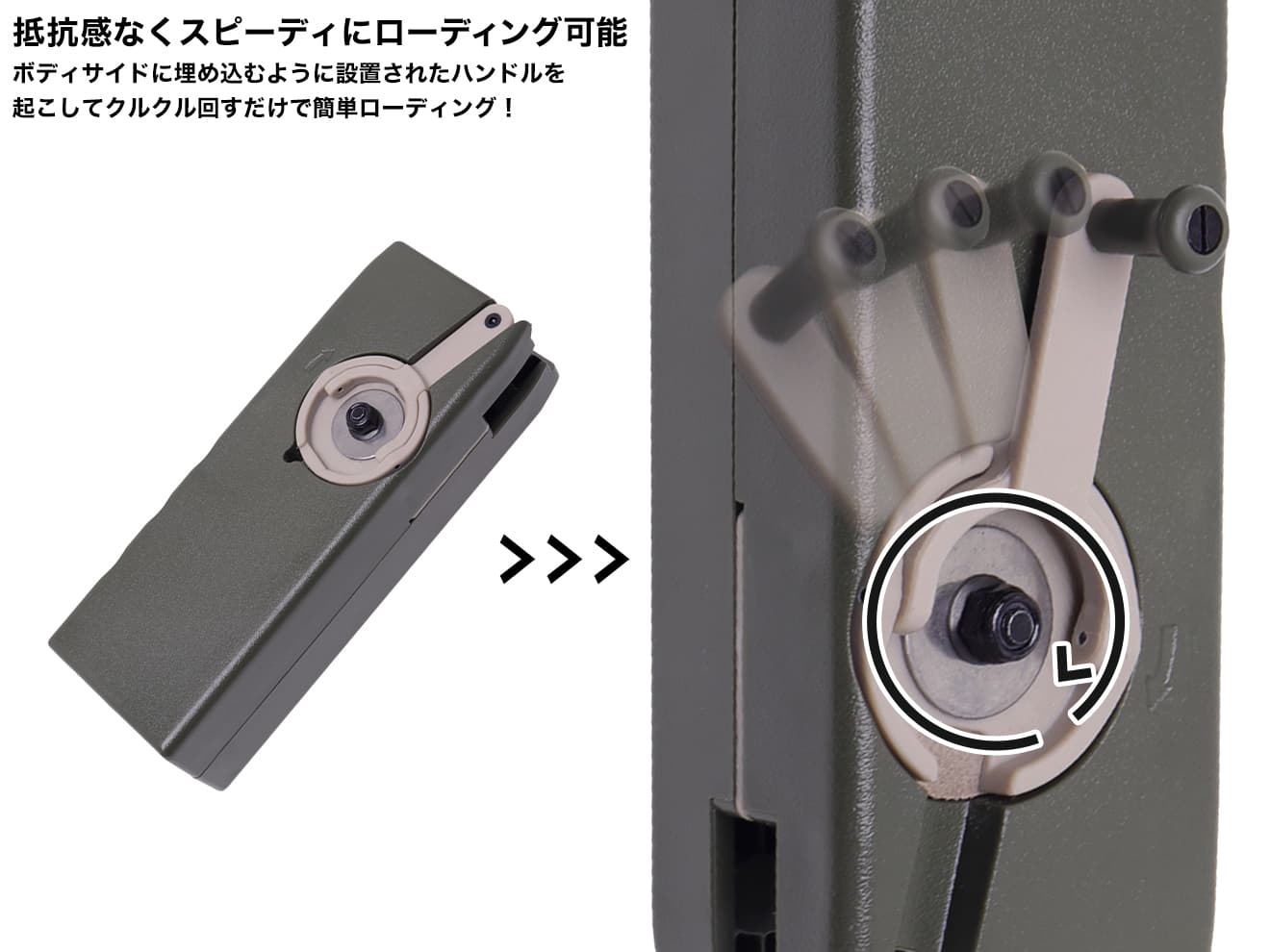 PTS ODIN M12 サイドワインダー スピードローダー 1600Rds [カラー：ブラック / OD / コヨーテ]